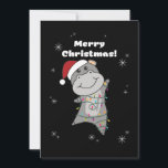 Cartes Pour Fêtes Annuelles Hippo Merry Christmas Winter Animals Hippos Adult<br><div class="desc">L'hippo à la douceur avec des lumières claires. Animaux amusants avec des cadeaux et de la neige aux vacances. Aussi drôle pour Noël en juillet. Les hippopotames sont des animaux sucrés,  parfaits pour Noël.</div>