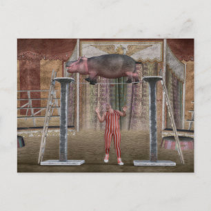 Cartes Pour Fêtes Annuelles Hippopotame Extraordinaire