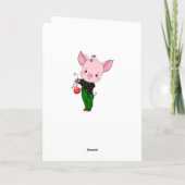 Cartes Pour Fêtes Annuelles hipster cochon de noël (Dos)