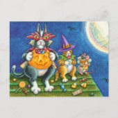 CARTES POUR FÊTES ANNUELLES HISS N'FITZ CHATS, TRICK OU TRAITER FUNNY HALLOWEE (Devant)