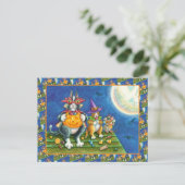 CARTES POUR FÊTES ANNUELLES HISS N'FITZ CHATS, TRICK OU TRAITER FUNNY HALLOWEE (Debout devant)