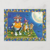 CARTES POUR FÊTES ANNUELLES HISS N'FITZ CHATS, TRICK OU TRAITER FUNNY HALLOWEE (Devant)