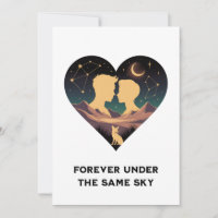 Histoire d'amour cosmique Cœur avec amants et Art 