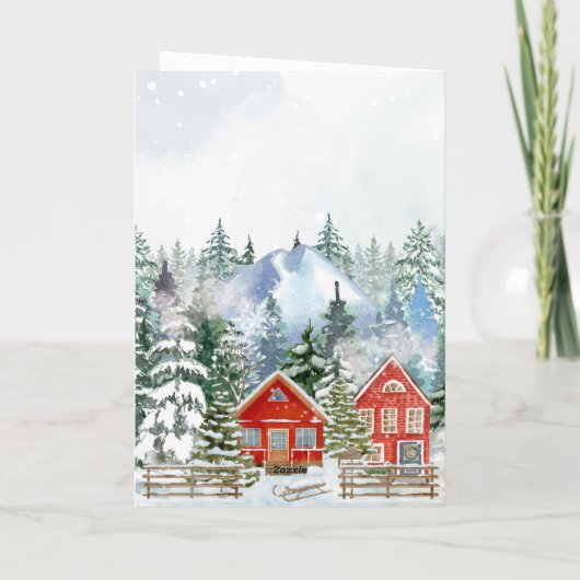 Cartes Pour Fêtes Annuelles Histoire de Noël des merveilles d'hiver (Dos)