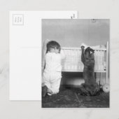 Cartes Pour Fêtes Annuelles Histoire de Noël vers 1924 (Devant / Derrière)