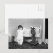 Cartes Pour Fêtes Annuelles Histoire de Noël vers 1924 (Devant / Derrière)