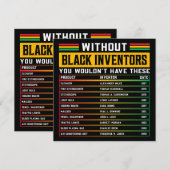 Cartes Pour Fêtes Annuelles Histoire Des Inventeurs Noirs Oubliés Histoire Noi (Devant / Derrière)
