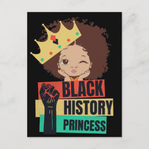 Cartes Pour Fêtes Annuelles Histoire noire Princesse Melanin Girl Magie