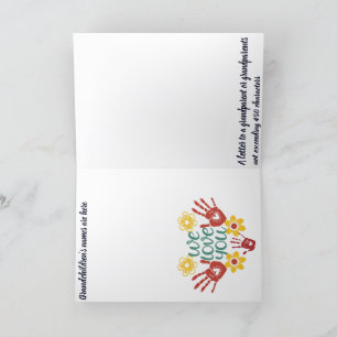 Cartes Pour Fêtes Annuelles Histoire Temps pour grand-parents nous aimons votr
