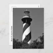 Cartes Pour Fêtes Annuelles Historique St Augustine, Phare de Floride (Devant / Derrière)