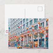 Cartes Pour Fêtes Annuelles Hiver à Chicago, (Devant / Derrière)