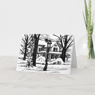 Cartes Pour Fêtes Annuelles hiver à la maison