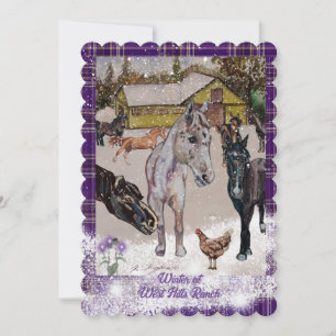 Cartes Pour Fêtes Annuelles hiver au ranch west hills