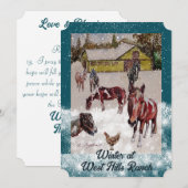 CARTES POUR FÊTES ANNUELLES HIVER AU RANG WEST HILLS (Devant / Derrière)