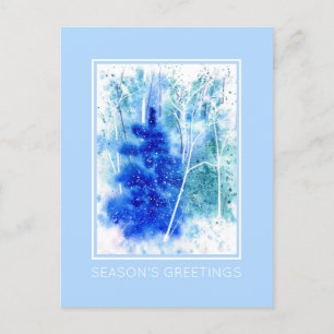 Cartes Pour Fêtes Annuelles Hiver Bois Aquarelle Art