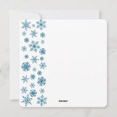 Cartes Pour Fêtes Annuelles Hiver dans la forêt avec neige et étoile brillante (Dos)