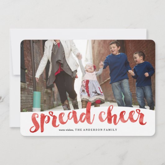 Cartes Pour Fêtes Annuelles Hiver d'aquarelle (Devant)