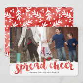 Cartes Pour Fêtes Annuelles Hiver d'aquarelle (Devant / Derrière)