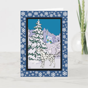 Cartes Pour Fêtes Annuelles Hiver de Dalmatian