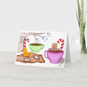Cartes Pour Fêtes Annuelles Hiver - Le temps du chocolat chaud