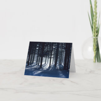 Cartes Pour Fêtes Annuelles HIVER : Pins dans la neige