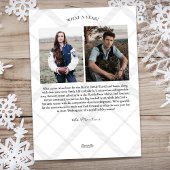 Cartes Pour Fêtes Annuelles Hiver Plaid Famille Multiphoto Collage Souvenirs