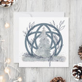Cartes Pour Fêtes Annuelles Hiver Solstice Parties scintillant de neige Arbre 