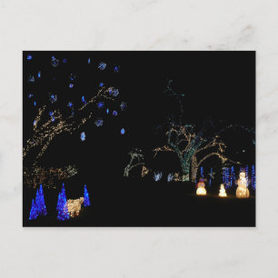 Cartes Pour Fêtes Annuelles Hiver Wonderland Lumières Bleu et blanc Vacances