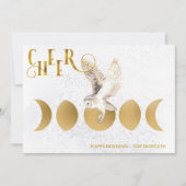 Cartes Pour Fêtes Annuelles Hivernal Chouette Joyeuses Fêtes de Noël (Devant)