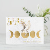 Cartes Pour Fêtes Annuelles Hivernal Chouette Joyeuses Fêtes de Noël (Debout devant)