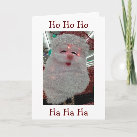 CARTES POUR FÊTES ANNUELLES HO HA HAPPPPPPPPY HOLIDY DIT PÈRE NOËL (Devant)