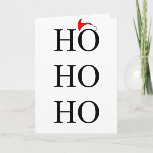 Cartes Pour Fêtes Annuelles HO HO HO bonnet (Devant)