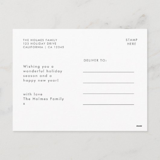 Cartes Pour Fêtes Annuelles Ho Ho Ho | Christmas Cheval Vert clair Simple (Dos)