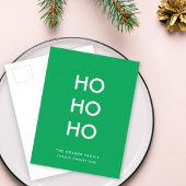 Cartes Pour Fêtes Annuelles Ho Ho Ho | Christmas Cheval Vert clair Simple
