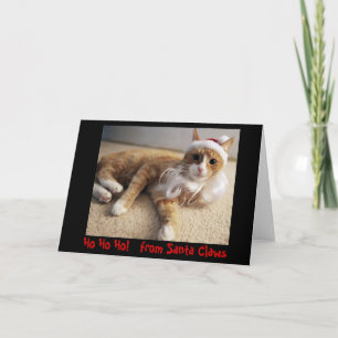 Cartes Pour Fêtes Annuelles Ho Ho Ho !   des griffes de Père Noël