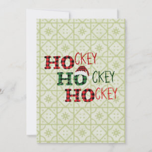 Cartes Pour Fêtes Annuelles Ho Ho Ho - Hockey Hockey Hockey