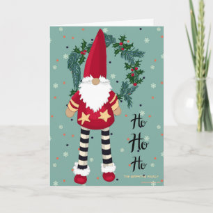 Cartes Pour Fêtes Annuelles HO HO HO le Père Noël est là. Personnalisable