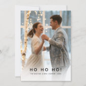 Cartes Pour Fêtes Annuelles Ho Ho Ho Moderne Mariage d'hiver (Devant)
