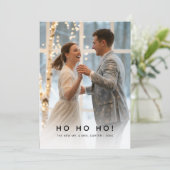 Cartes Pour Fêtes Annuelles Ho Ho Ho Moderne Mariage d'hiver (Debout devant)