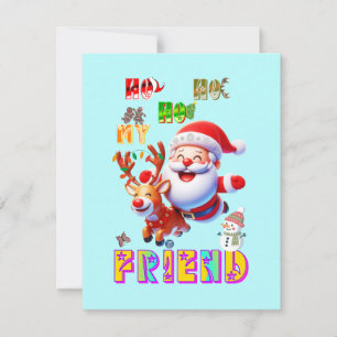 Cartes Pour Fêtes Annuelles Ho Ho Ho Mon Cher Ami