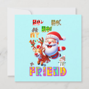 Cartes Pour Fêtes Annuelles Ho Ho Ho Mon Cher Ami