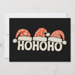 Cartes Pour Fêtes Annuelles Ho Ho Ho Noël Chapeau Santa Noël Saison des Fêtes