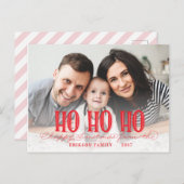 CARTES POUR FÊTES ANNUELLES HO HO HO NOËL HEUREUX (Devant / Derrière)
