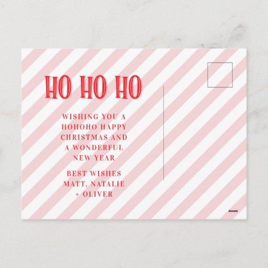 CARTES POUR FÊTES ANNUELLES HO HO HO NOËL HEUREUX (Dos)
