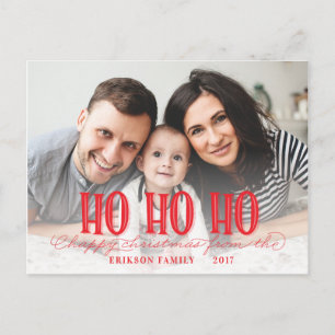 CARTES POUR FÊTES ANNUELLES HO HO HO NOËL HEUREUX
