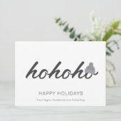 Cartes Pour Fêtes Annuelles Ho Ho Ho Noël personnalisé (Debout devant)