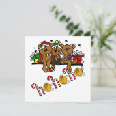 Cartes Pour Fêtes Annuelles Ho Ho Ho Nounours (Debout devant)