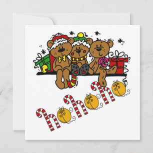 Cartes Pour Fêtes Annuelles Ho Ho Ho Nounours