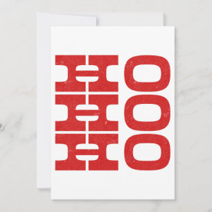 Cartes Pour Fêtes Annuelles Ho Ho Ho (style presse-lettres)
