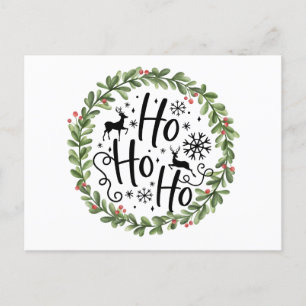 Cartes Pour Fêtes Annuelles Ho Ho Ho Watercolor Wath